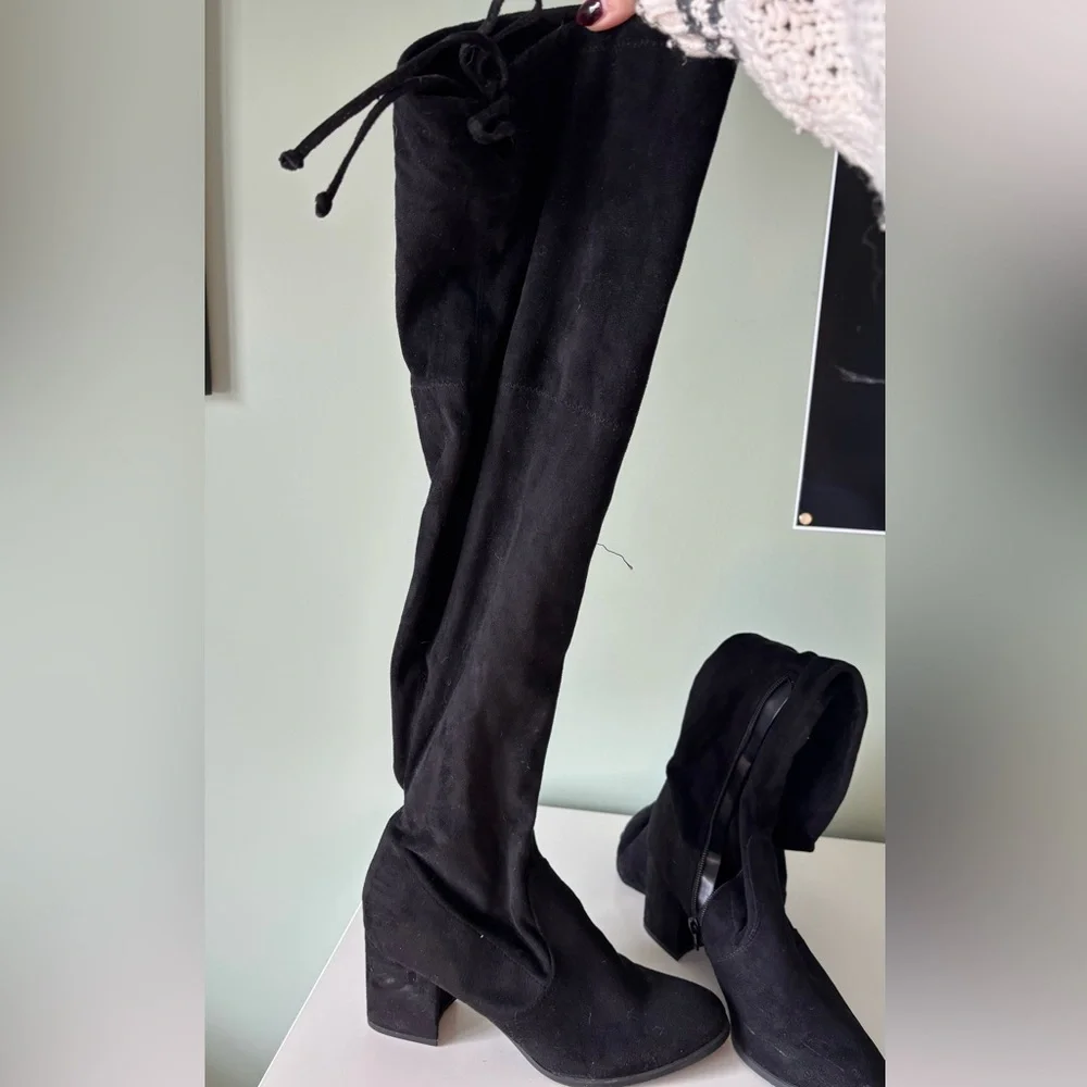 Unisa Black Over the Knee Boots